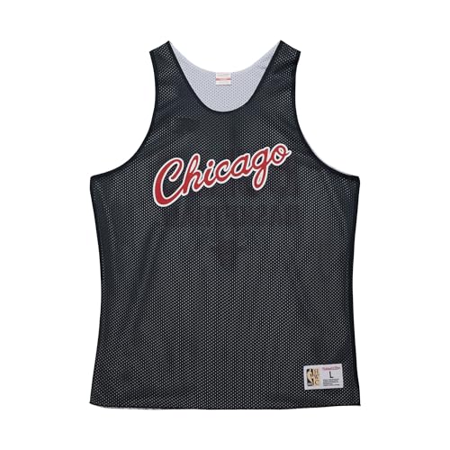 Mitchell & Ness NBA Reversible Mesh Practice Vintage Logo Tank Top - Chicago Bulls, L von Mitchell & Ness