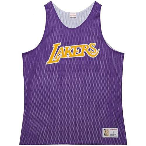Mitchell & Ness NBA Reversible Mesh Practice Vintage Logo Tank Top - Los Angeles Lakers, XL von Mitchell & Ness