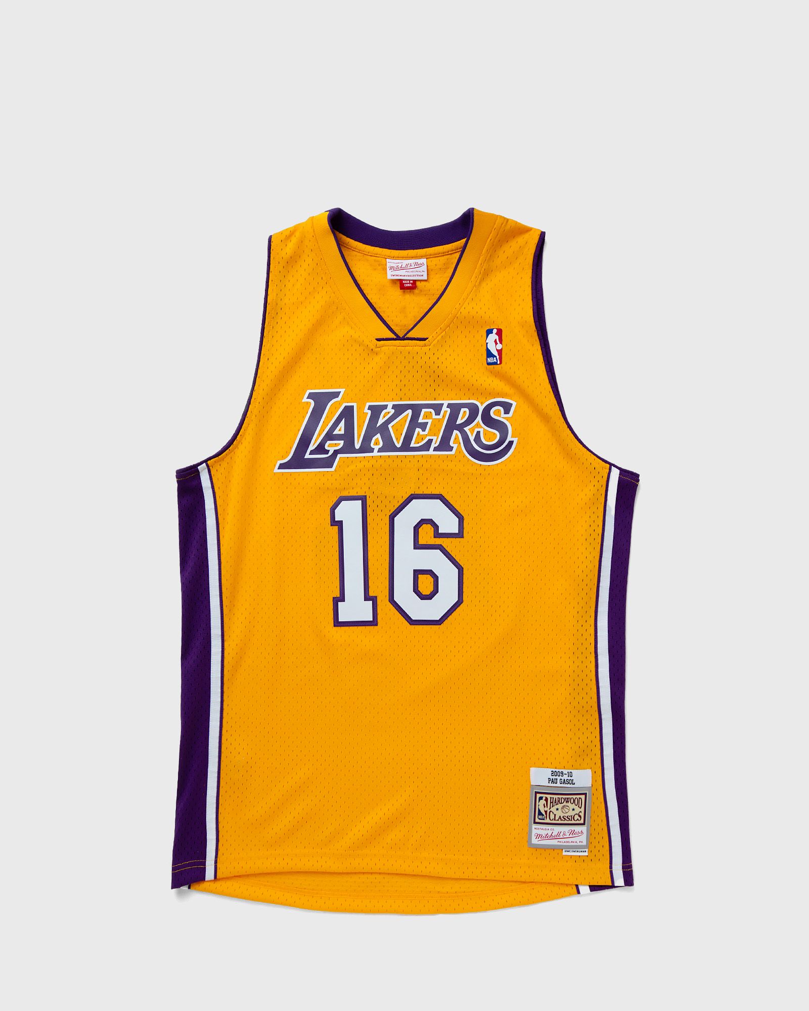 Mitchell & Ness NBA SWINGMAN JERSEY LOS ANGELES LAKERS 2009-10 PAU GASOL #16 men Jerseys yellow in Größe:L von Mitchell & Ness