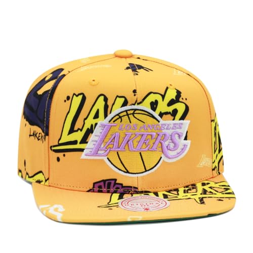 Mitchell & Ness NBA Sticker Pack Snapback Cap Los Angeles Lakers Yellow von Mitchell & Ness