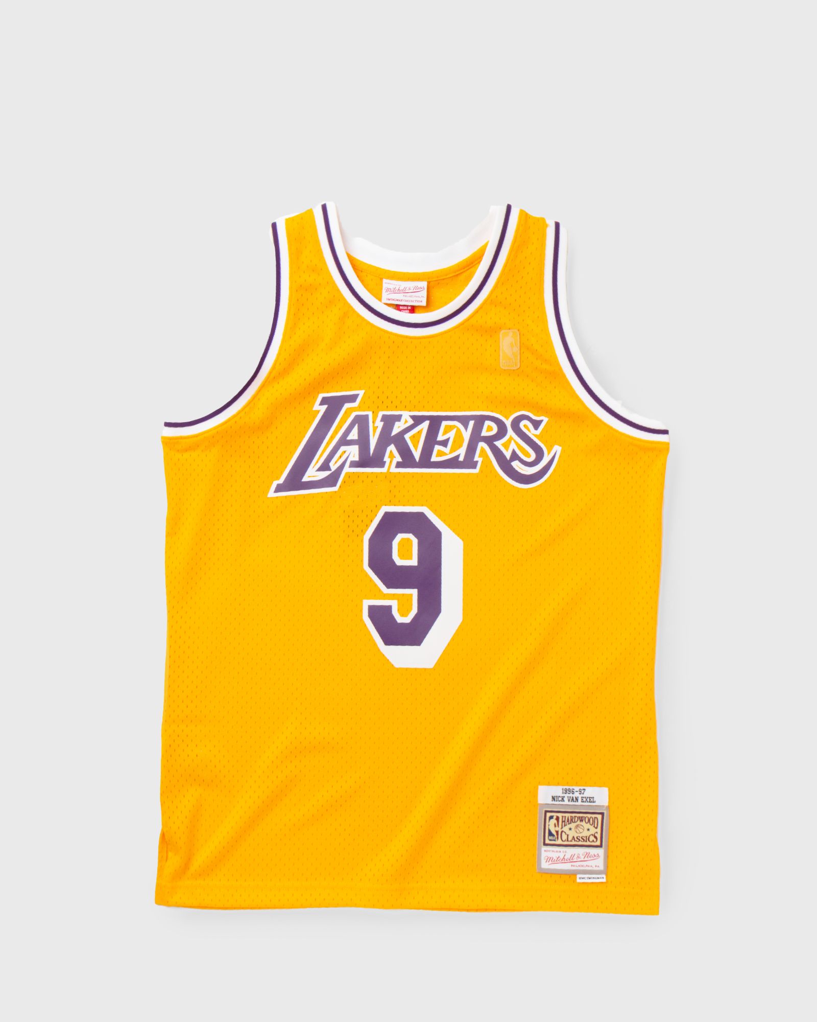 Mitchell & Ness NBA Swingman Jersey Los Angeles Lakers 1996-97 Nick Van Exel #9 men Jerseys yellow in Größe:M von Mitchell & Ness