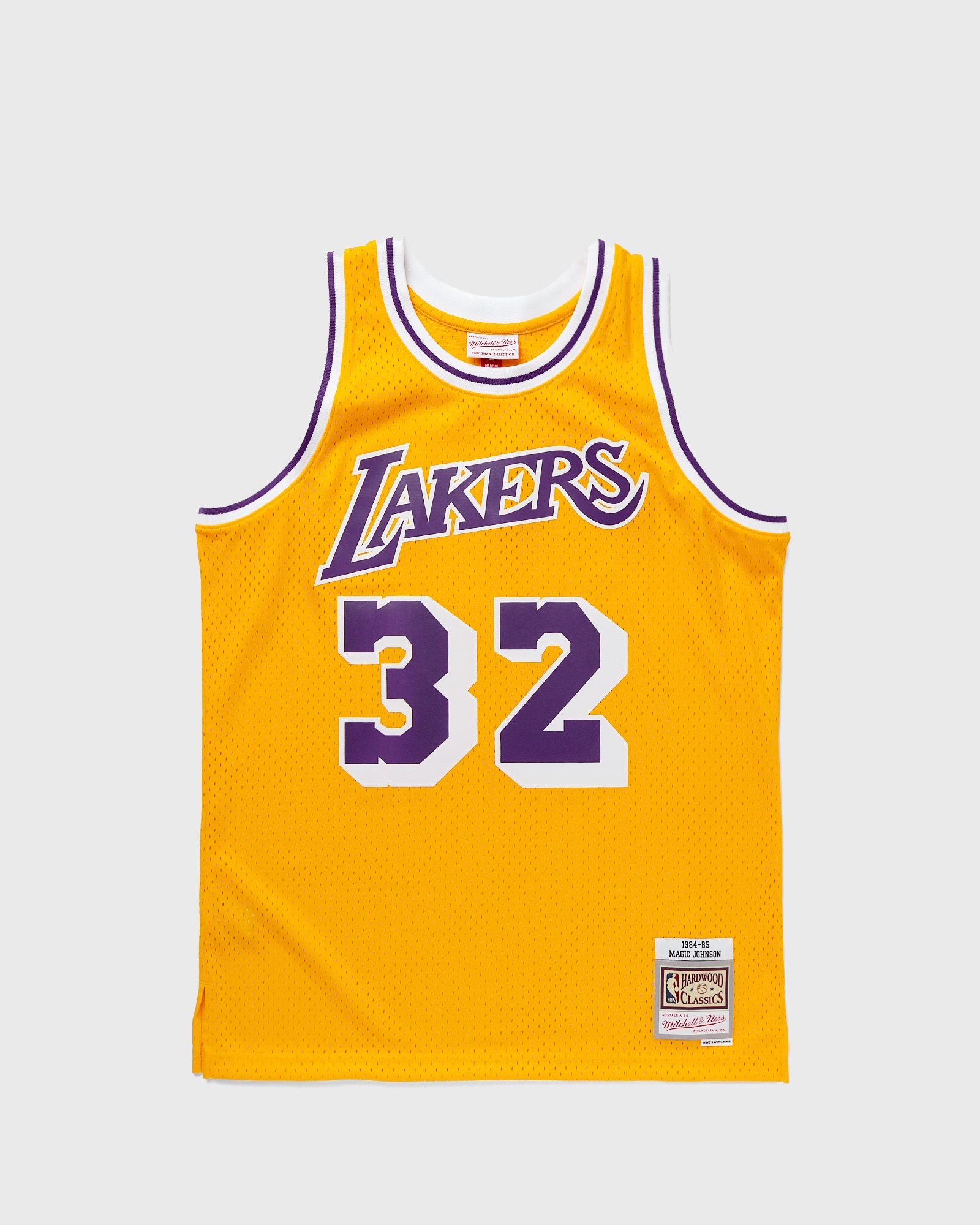 Mitchell & Ness NBA Swingman Jersey Los Angeles Lakers Home 1984-85 Magic Johnson #32 men Jerseys yellow in Größe:L von Mitchell & Ness