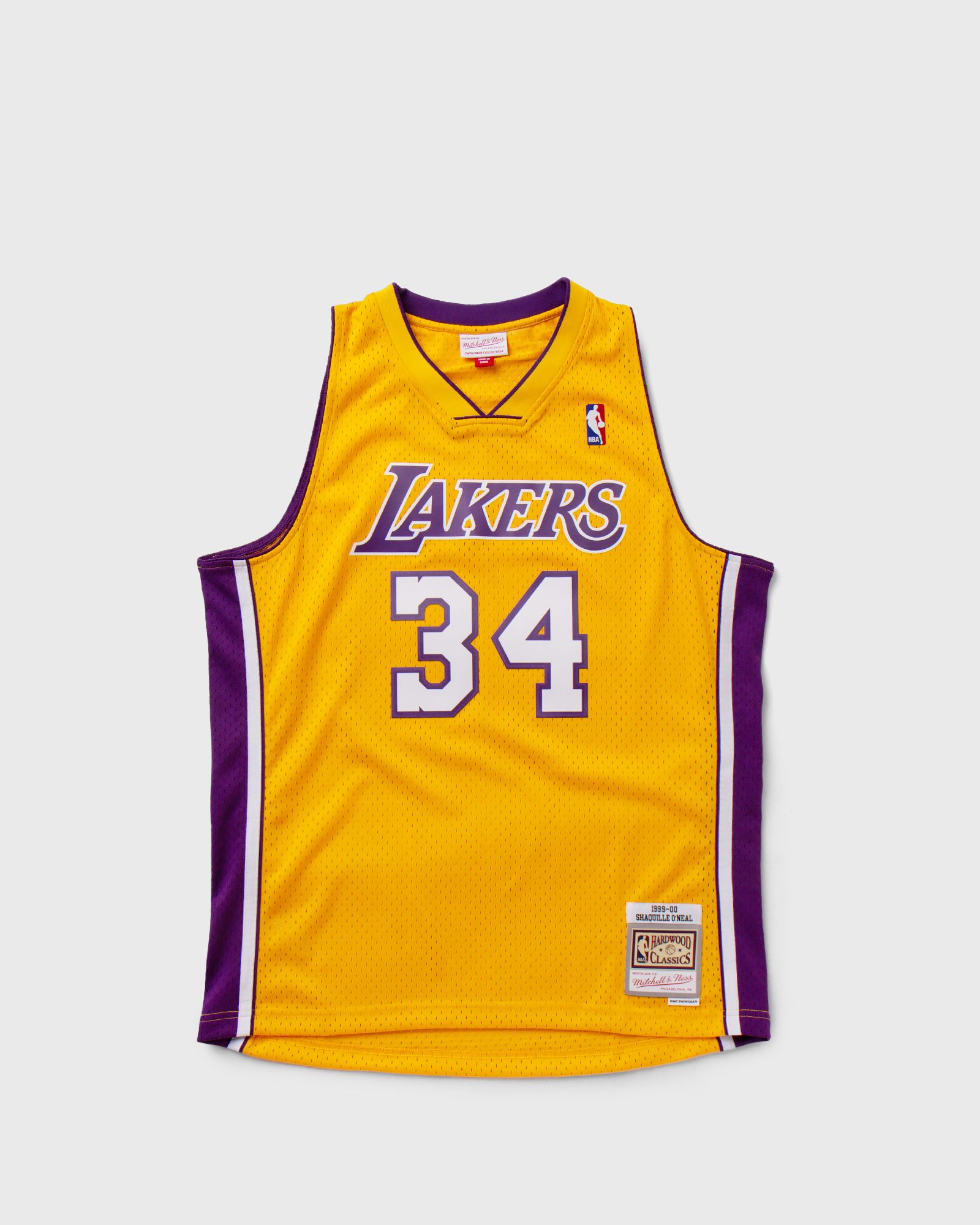 Mitchell & Ness NBA Swingman Jersey Los Angeles Lakers Home 1999-00 Shaquille O'Neal #34 men Jerseys yellow in Größe:M von Mitchell & Ness