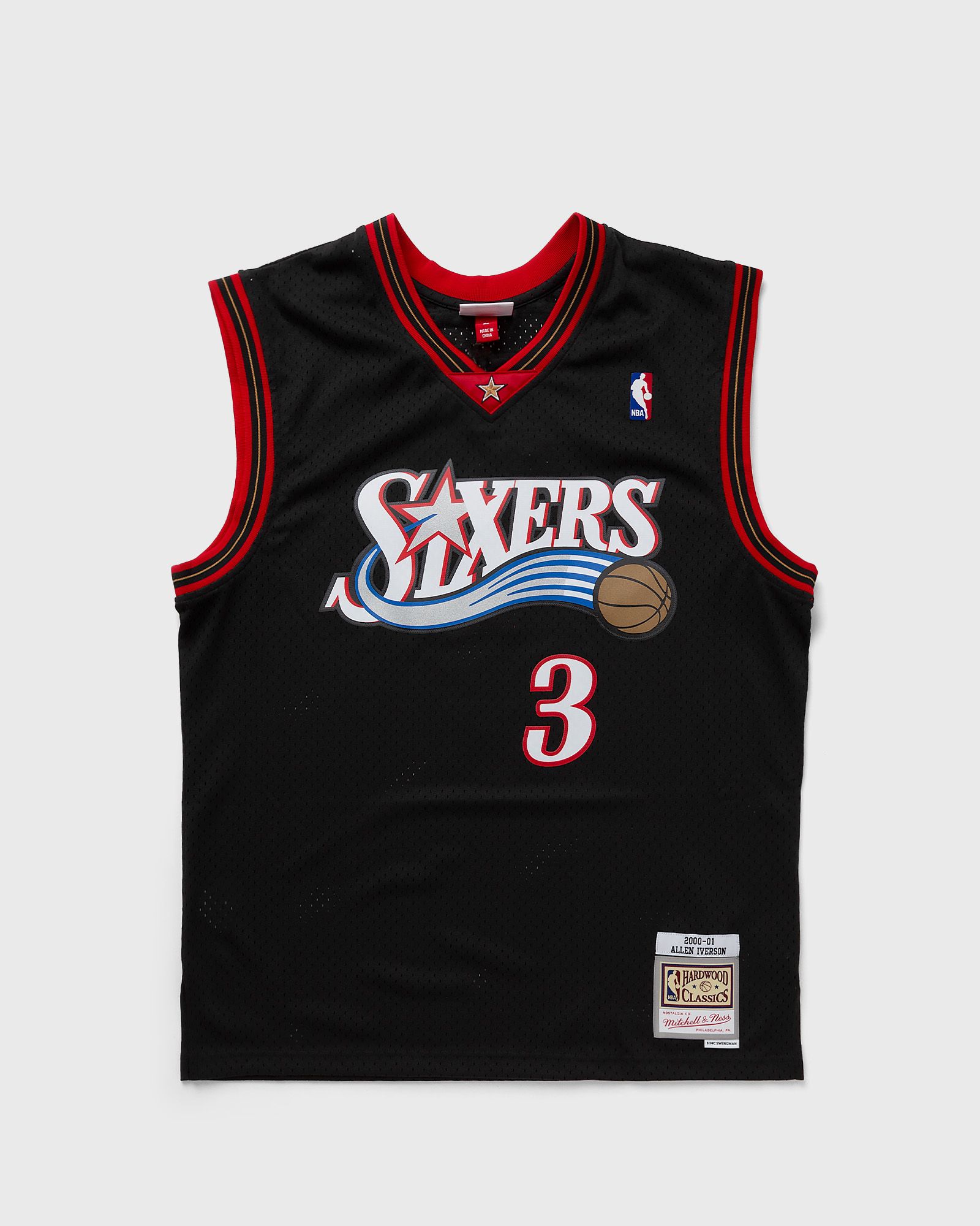 Mitchell & Ness NBA Swingman Jersey Philadelphia 76ers Road 2000-01 Allen Iverson #3 men Jerseys black in Größe:M von Mitchell & Ness