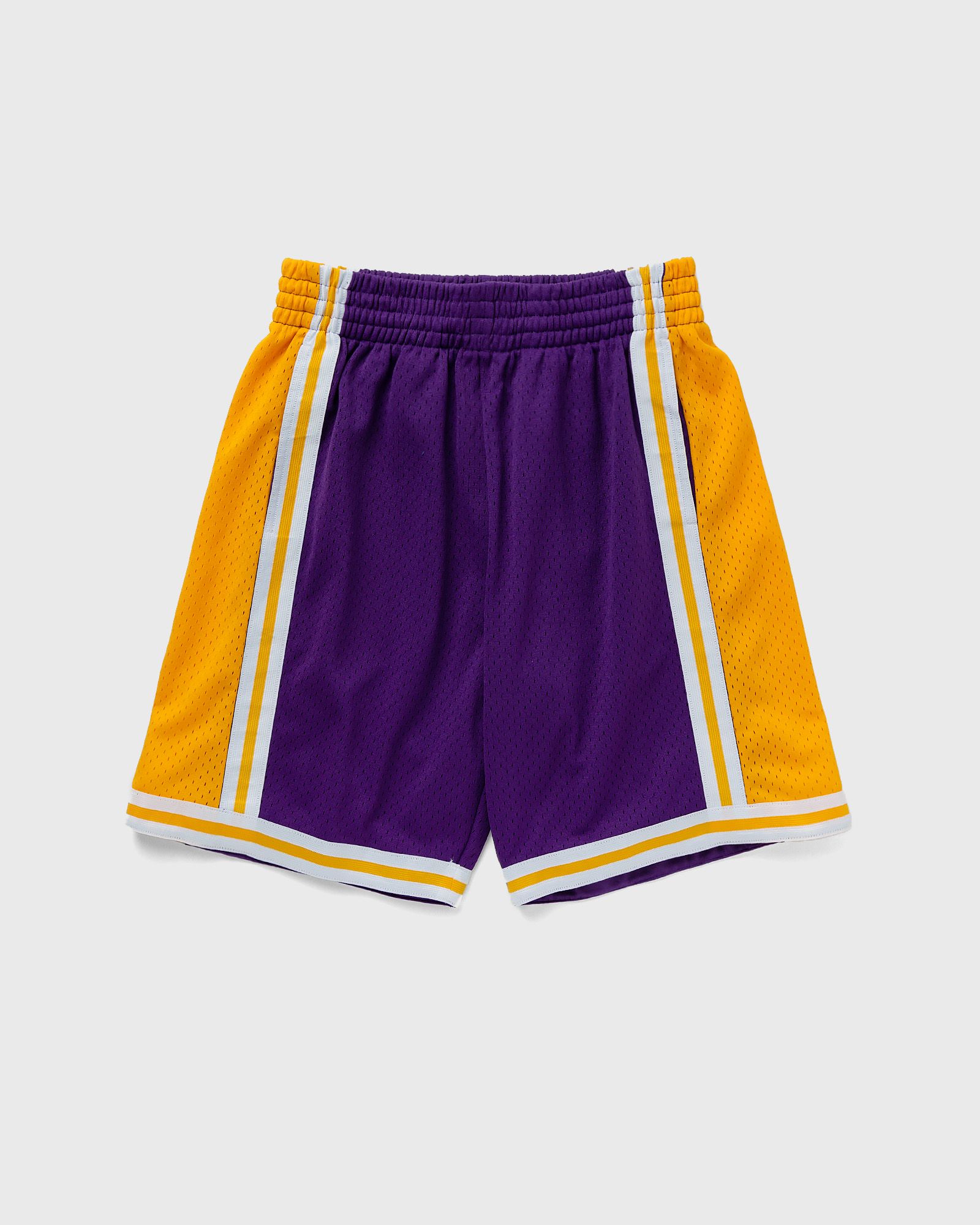 Mitchell & Ness NBA Swingman Shorts Los Angeles Lakers Road 1984-85 men Sport & Team Shorts purple|yellow in Größe:L von Mitchell & Ness