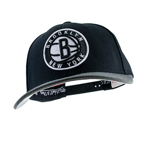 Mitchell & Ness NBA Team 2 Tone 2.0 Stretch Snapback - Brookly Nets, Black/Grey von Mitchell & Ness