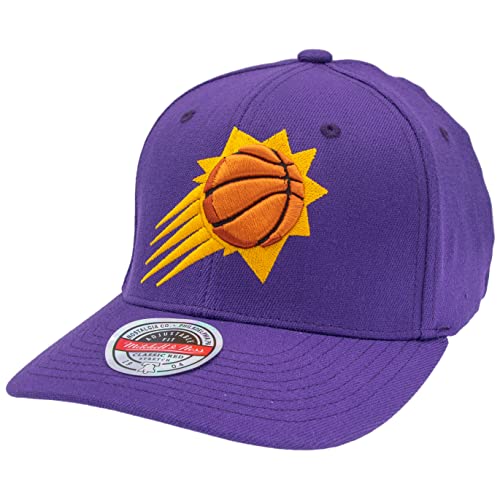 Mitchell & Ness NBA/HWC Team Ground 2.0 Classic Red Curved Snapback - Phoenix Suns, Lila von Mitchell & Ness