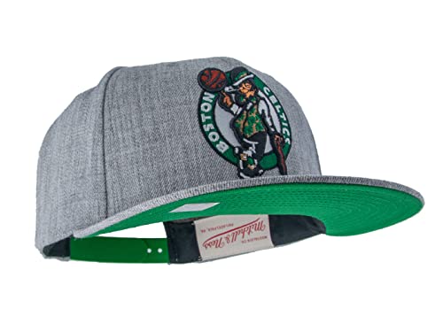 Mitchell & Ness NBA Team Heather 2.0 Snapback - Boston Celtics, Grey Heather von Mitchell & Ness