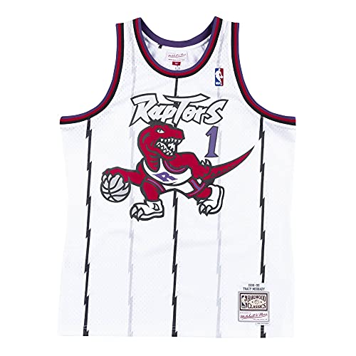 Mitchell & Ness NBA Toronto Raptors Tracy McGrady Trikot Herren weiß/rot, S von Mitchell & Ness