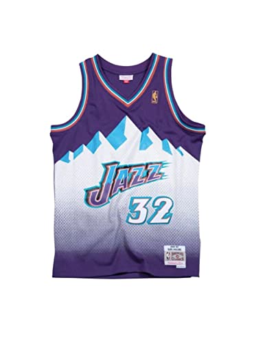 Mitchell & Ness NBA Utah Jazz Karl Malone 1996 Swingman Road Jersey 2XL von Mitchell & Ness