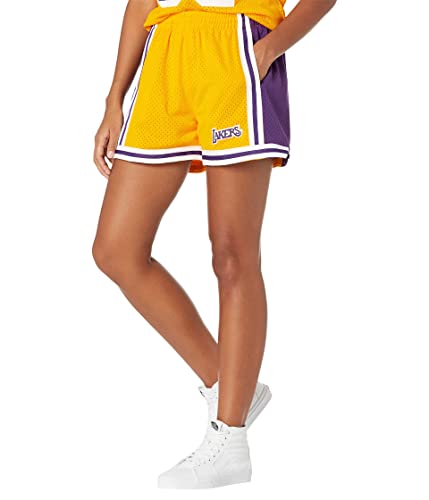 Mitchell & Ness NBA Women Jump Shot Shorts- Los Angeles Lakers, XS von Mitchell & Ness