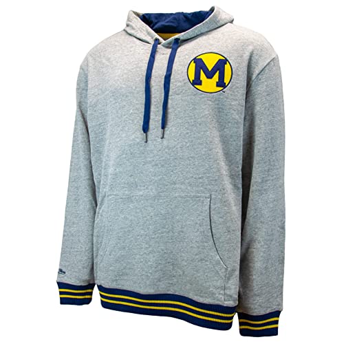 Mitchell & Ness NCAA Classic French Terry Hoody - University of Michigan, M von Mitchell & Ness