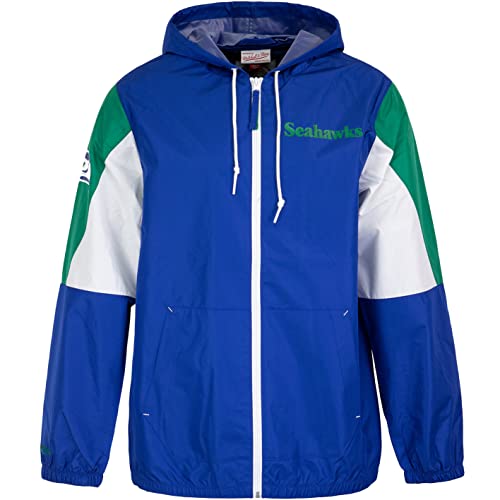 Mitchell & Ness NFL Full Zip Windbreaker Jacke (M, Seattle Seahawks) von Mitchell & Ness