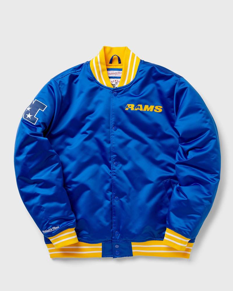 Mitchell & Ness NFL Heavyweight Satin Jacket Los Angeles Rams men College Jackets|Team Jackets blue in Größe:L von Mitchell & Ness