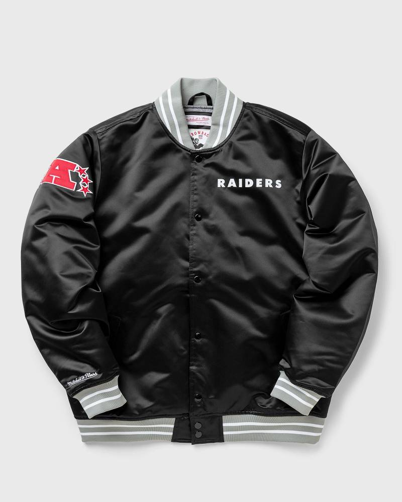 Mitchell & Ness NFL Heavyweight Satin Jacket OAKLAND RAIDERS men College Jackets|Team Jackets black in Größe:M von Mitchell & Ness