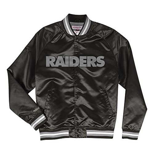 Mitchell & Ness NFL Lightweight Satin Jacket - Oakland Raiders, S von Mitchell & Ness