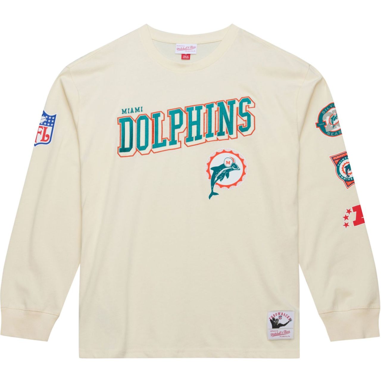 Mitchell & Ness NFL Longsleeve Shirt - Miami Dolphins von Mitchell & Ness