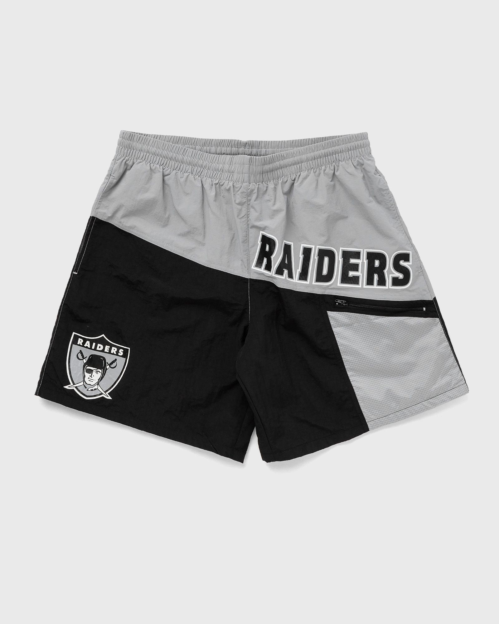 Mitchell & Ness NFL NYLON UTILITY SHORT OAKLAND LAS VEGAS RAIDERS men Sport & Team Shorts black|grey in Größe:L von Mitchell & Ness