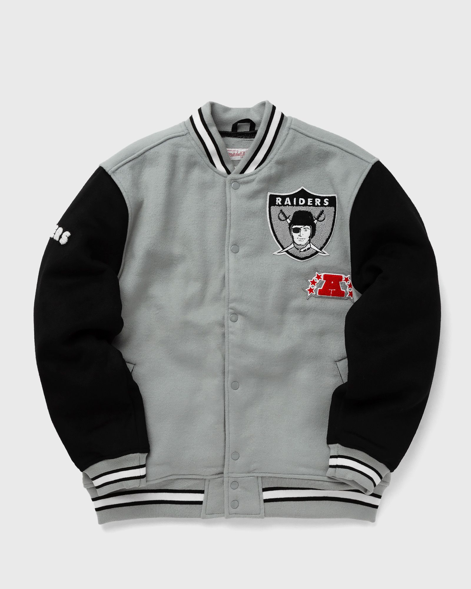 Mitchell & Ness NFL TEAM LEGACY VARSITY JACKET OAKLAND RAIDERS men College Jackets|Team Jackets black|grey in Größe:S von Mitchell & Ness