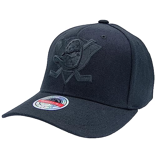 Mitchell & Ness NHL BLK/BLK Logo Snapback - Anaheim Ducks von Mitchell & Ness