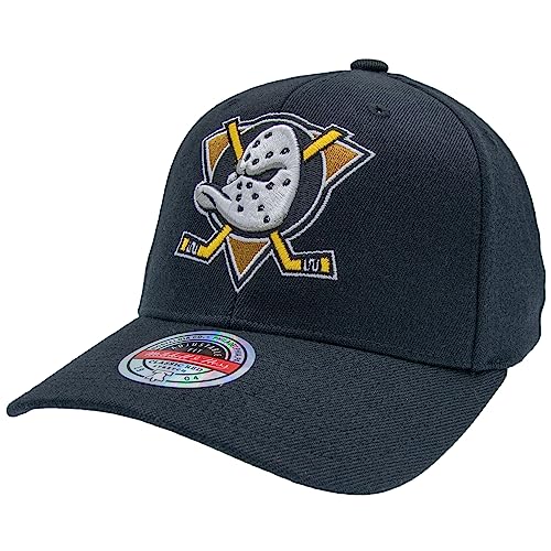 Mitchell & Ness Classic Red NHL Team Logo Snapback - Anaheim Ducks, Black von Mitchell & Ness