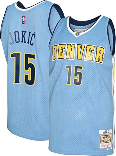 Mitchell & Ness NBA Swingman Jersey Basketball Trikot Denver Nuggets - Nikola Jokić 2016, S, Columbia Blau von Mitchell & Ness