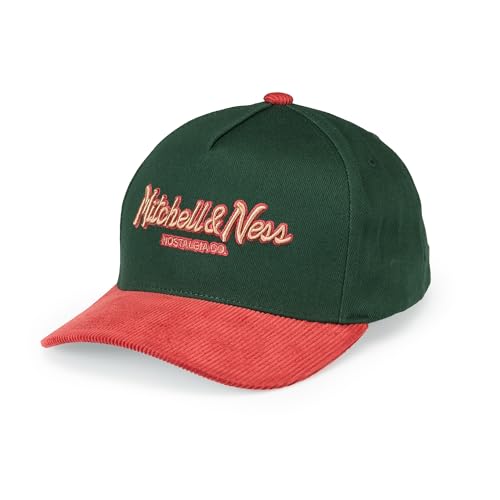 Mitchell & Ness Nostalgia Pro Crown Cord Baseballkappe Snapback, Waldgrün von Mitchell & Ness