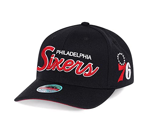 Mitchell & Ness Philadelphia 76Ers Team Ground Red Line Solid Flex Snapback Cap von Mitchell & Ness