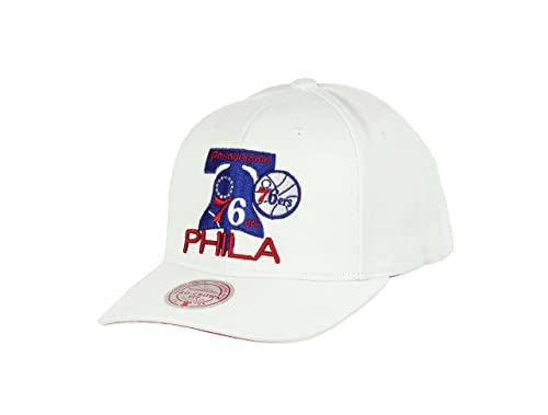 Mitchell & Ness Philadelphia 76ers NBA All In HWC Pro Crown Fit White Snapback Cap - One-Size von Mitchell & Ness