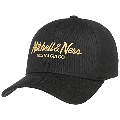 Mitchell & Ness Classic Red Pinscript Snapback, Black/Gold von Mitchell & Ness