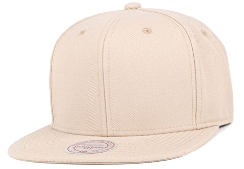 Mitchell & Ness Sand Blank Snapback Cap EU930 Beige Kappe Basecap von Mitchell & Ness