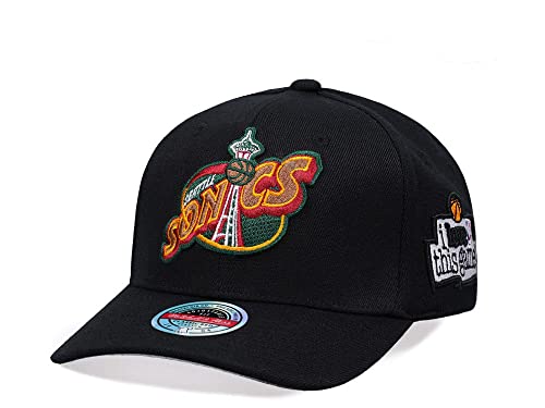 Mitchell & Ness NBA/HWC - I Love This Game - Classic Red Snapback Cap, Seattle Supersonics, Black von Mitchell & Ness