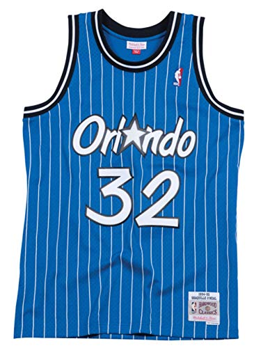 Mitchell & Ness Shaquille O'Neal Orlando Magic Herren 1994-95 Blau Swingman Trikot (Größe 3XL) von Mitchell & Ness