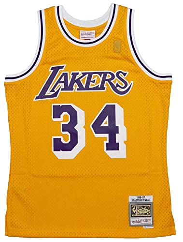 Mitchell & Ness Shaquille Oneal #34 Los Angeles Lakers NBA Kids Swingman Home Jersey - S von Mitchell & Ness