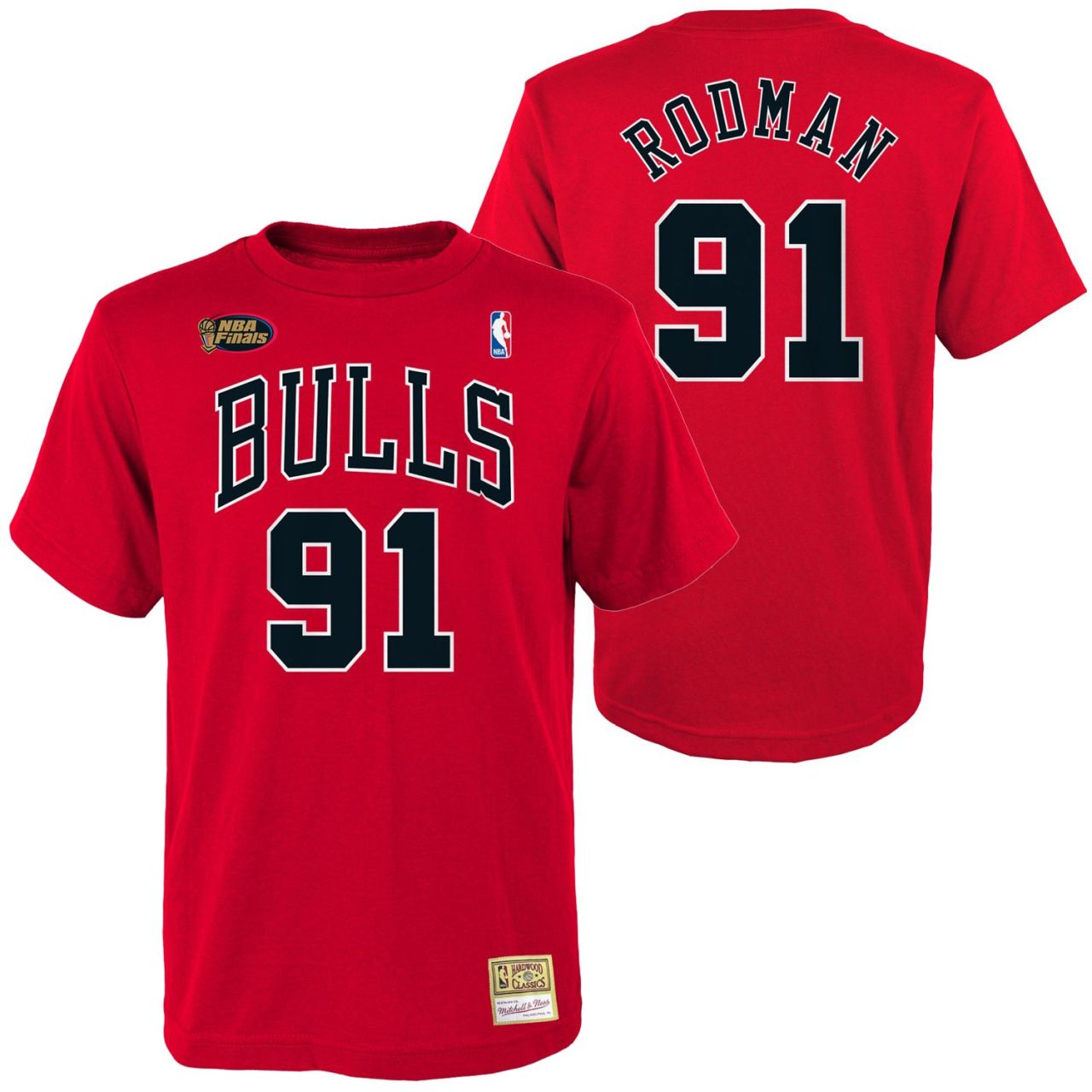 Mitchell & Ness Shirt - Chicago Bulls Dennis Rodman rot von Mitchell & Ness
