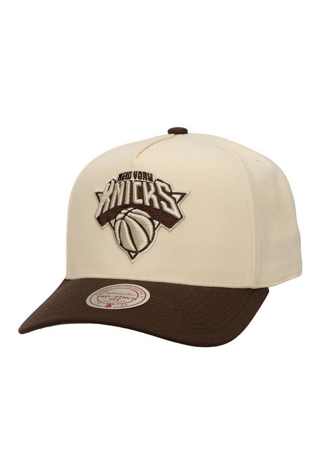 Mitchell & Ness Snapback Cap Mitchell & Ness NBA Fashion Basic Cap NY KNICKS Cream Beige Braun von Mitchell & Ness