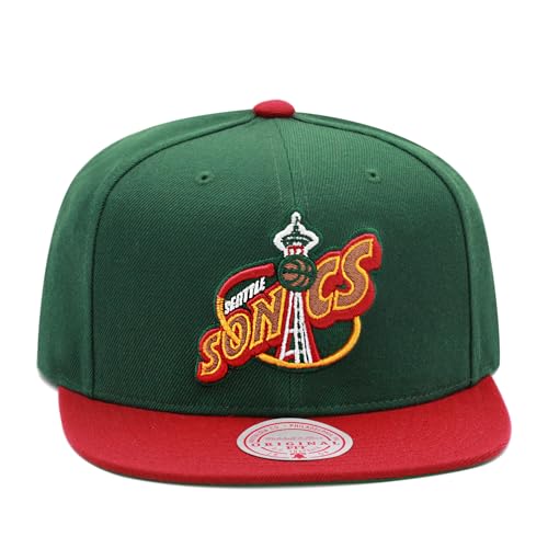 Mitchell & Ness Snapback Cap NBA Team 2 Tone 2.0 Seattle Supersonics Green/red von Mitchell & Ness