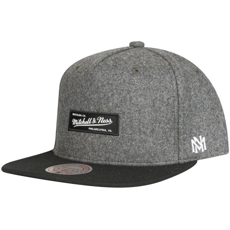 Mitchell & Ness Snapback Cap - WOOL Brand Logo Patch grau von Mitchell & Ness
