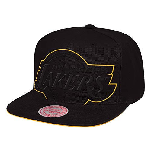 Mitchell & Ness Snapback Cap XL Cropped Los Angeles Lakers Logo Black von Mitchell & Ness