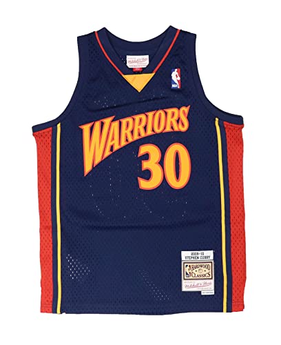Mitchell & Ness Stephen Curry #30 Golden State Warriors NBA Kids Swingman Road Jersey - S von Mitchell & Ness