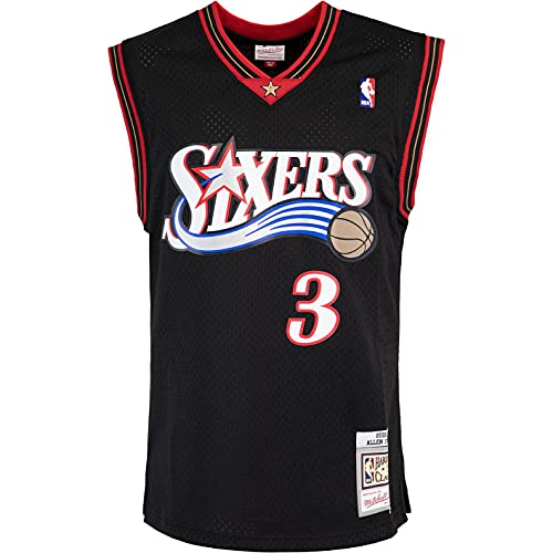 Mitchell & Ness Swingman Allen Iverson Philadelphia 76ers 00/01 Trikot (L, Black) von Mitchell & Ness