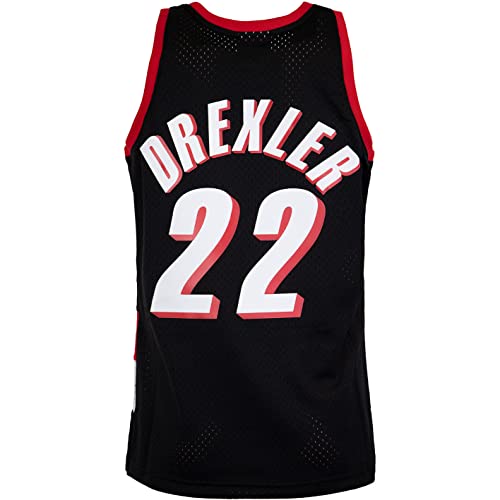 Mitchell & Ness Swingman Clyde Drexler Portland Trailblazers Trikot 91/92 (XL, Black) von Mitchell & Ness