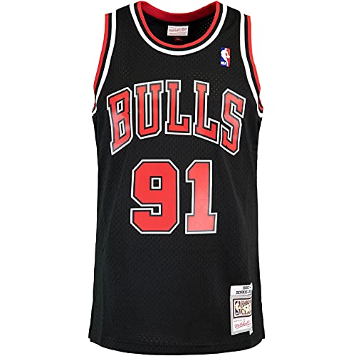 Mitchell & Ness Swingman Dennis Rodman Chicago Bulls 97/98 Trikot (M, Black) von Mitchell & Ness