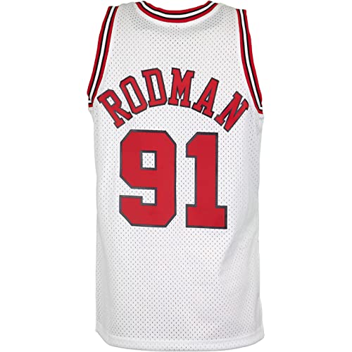 Mitchell & Ness Swingman Dennis Rodman Chicago Bulls 97/98 Trikot (XXL, White) von Mitchell & Ness