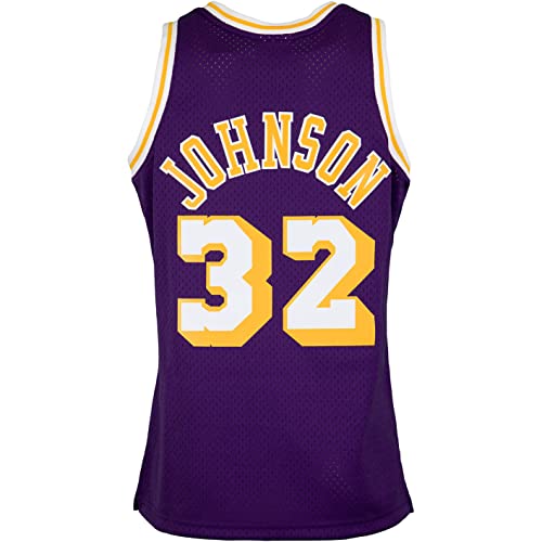 Mitchell & Ness Swingman Magic Johnson L.A. Lakers 84/85 Trikot (M, Lilac) von Mitchell & Ness