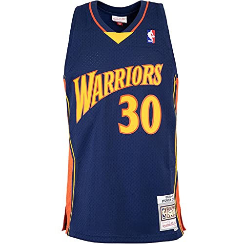 Mitchell & Ness Swingman Stephen Curry Golden State Warriors 09/10 Trikot (L, Navy) von Mitchell & Ness