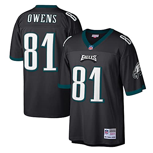 Mitchell & Ness Terrell Owens #81 Philadelphia Eagles Legacy Throwback NFL Trikot Schwarz, XL von Mitchell & Ness