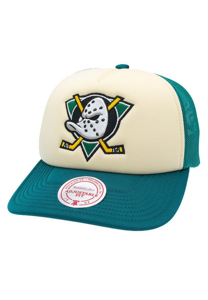 Mitchell & Ness Trucker Cap Mitchell & Ness NHL Vintage Block Trucker Cap ANAHEIM DUCKS Cream von Mitchell & Ness