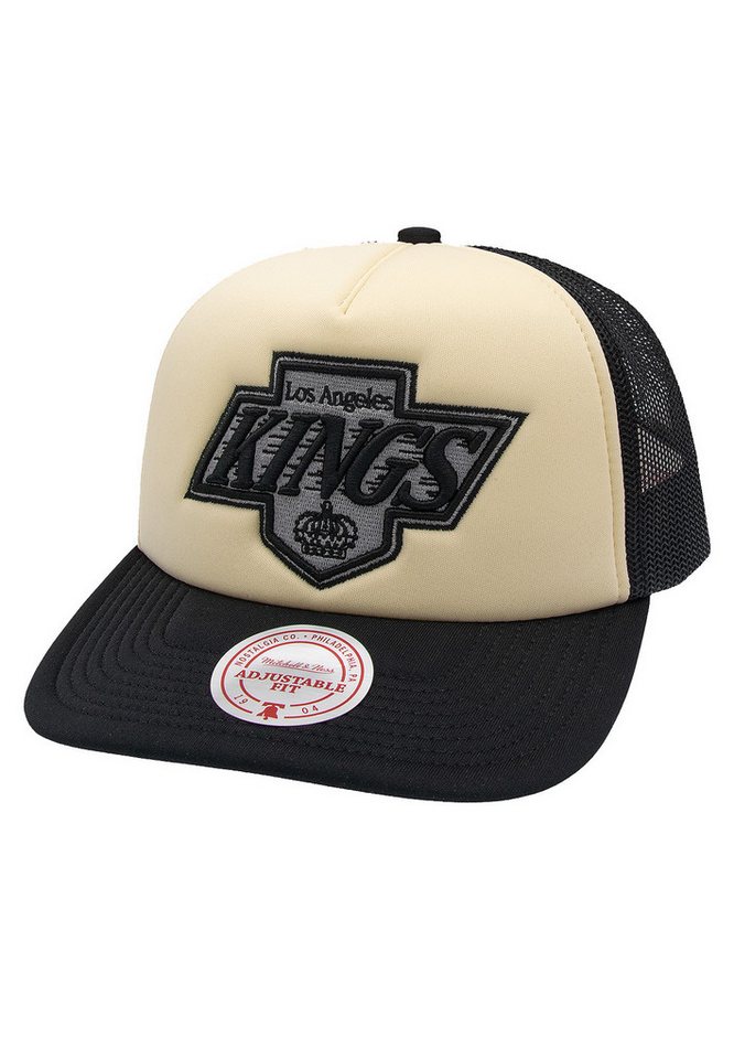 Mitchell & Ness Trucker Cap Mitchell & Ness NHL Vintage Block Trucker Cap LA KINGS Cream Beige von Mitchell & Ness