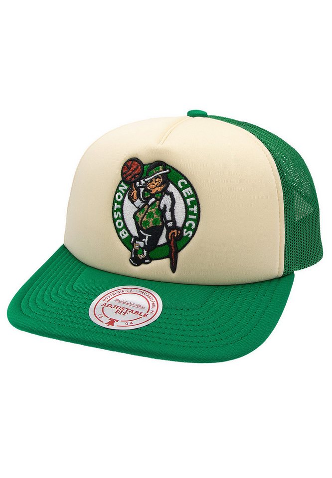 Mitchell & Ness Trucker Cap Mitchell & Ness Vintage Block Trucker Cap BOSTON CELTICS Cream Beige von Mitchell & Ness